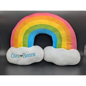 Care Bears Rainbow Travel Neck Pillow Plush Cloud Shape Unlock The Magic 16"